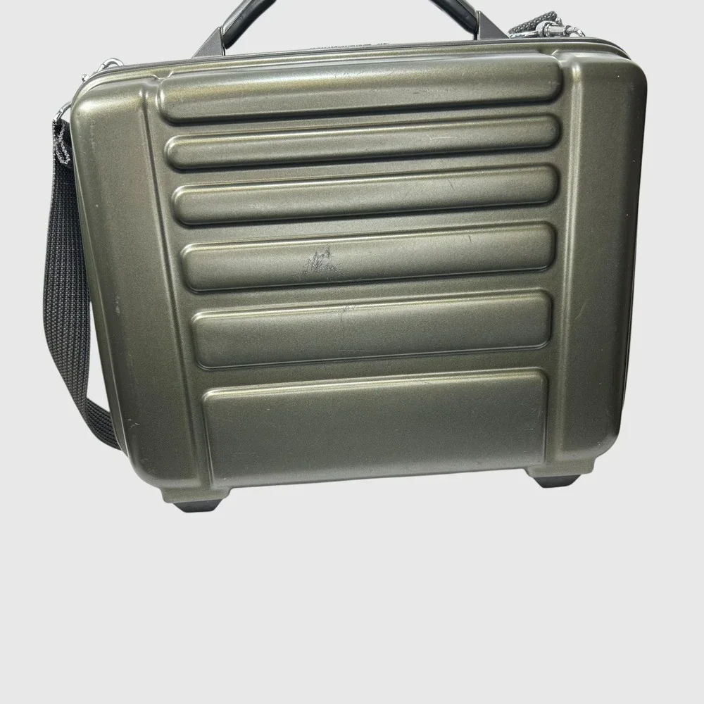 VTG with Key Samsonite Green Hard Camcorder Case Video Camera Tech Briefcase